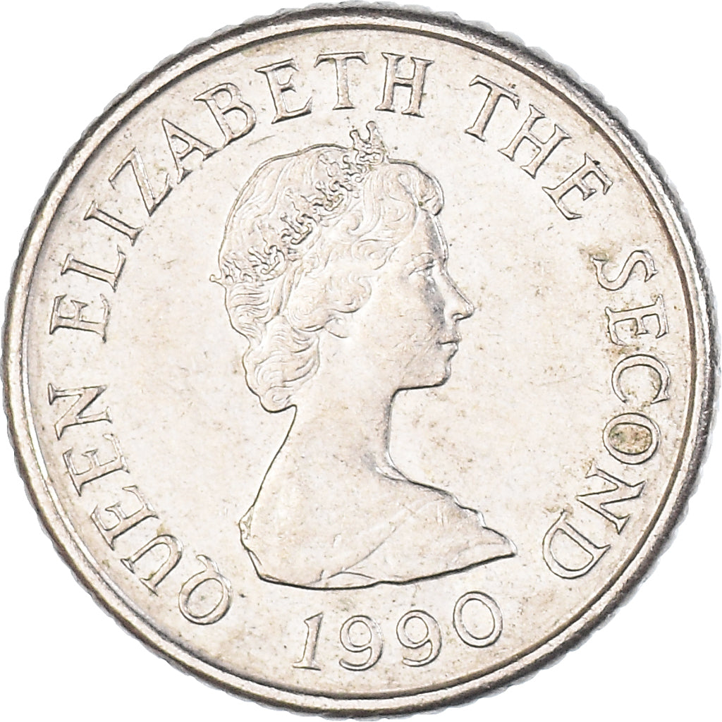 Monnaie, Jersey, 5 Pence, 1990