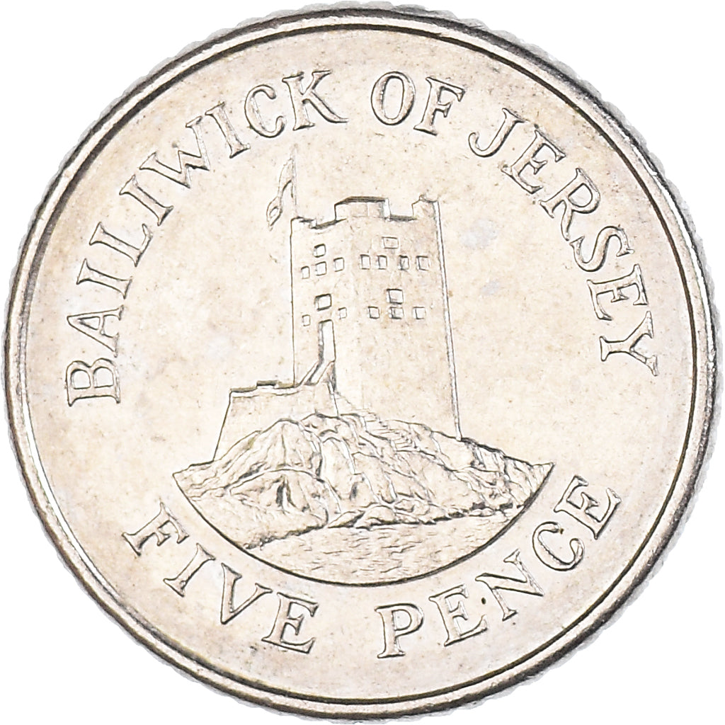 Monnaie, Jersey, 5 Pence, 1990