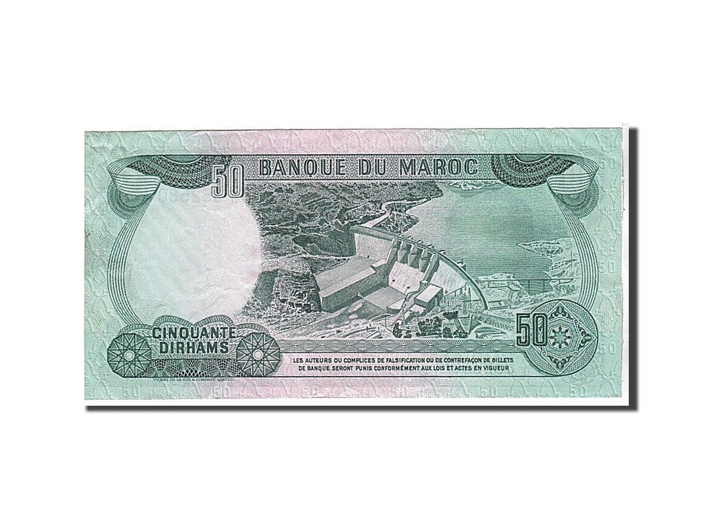 Morocco, 50 Dirhams, 1970, KM #58a, AU(50-53), CA852580