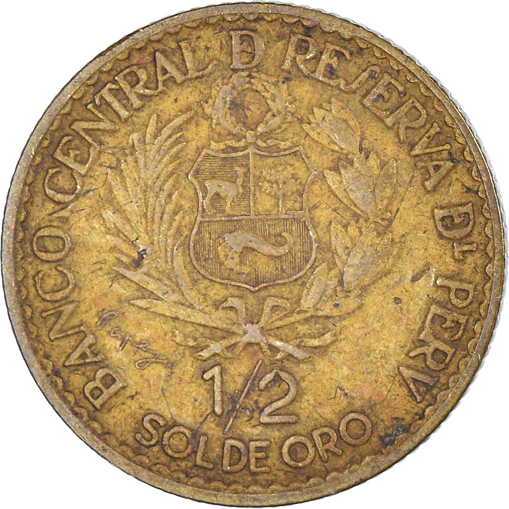 Münze, Peru, 1/2 Sol, 1965