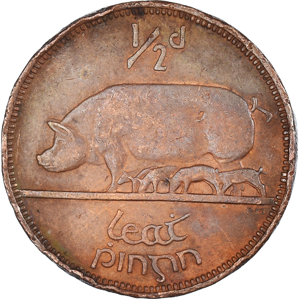Coin, IRELAND REPUBLIC, 1/2 Penny, 1943