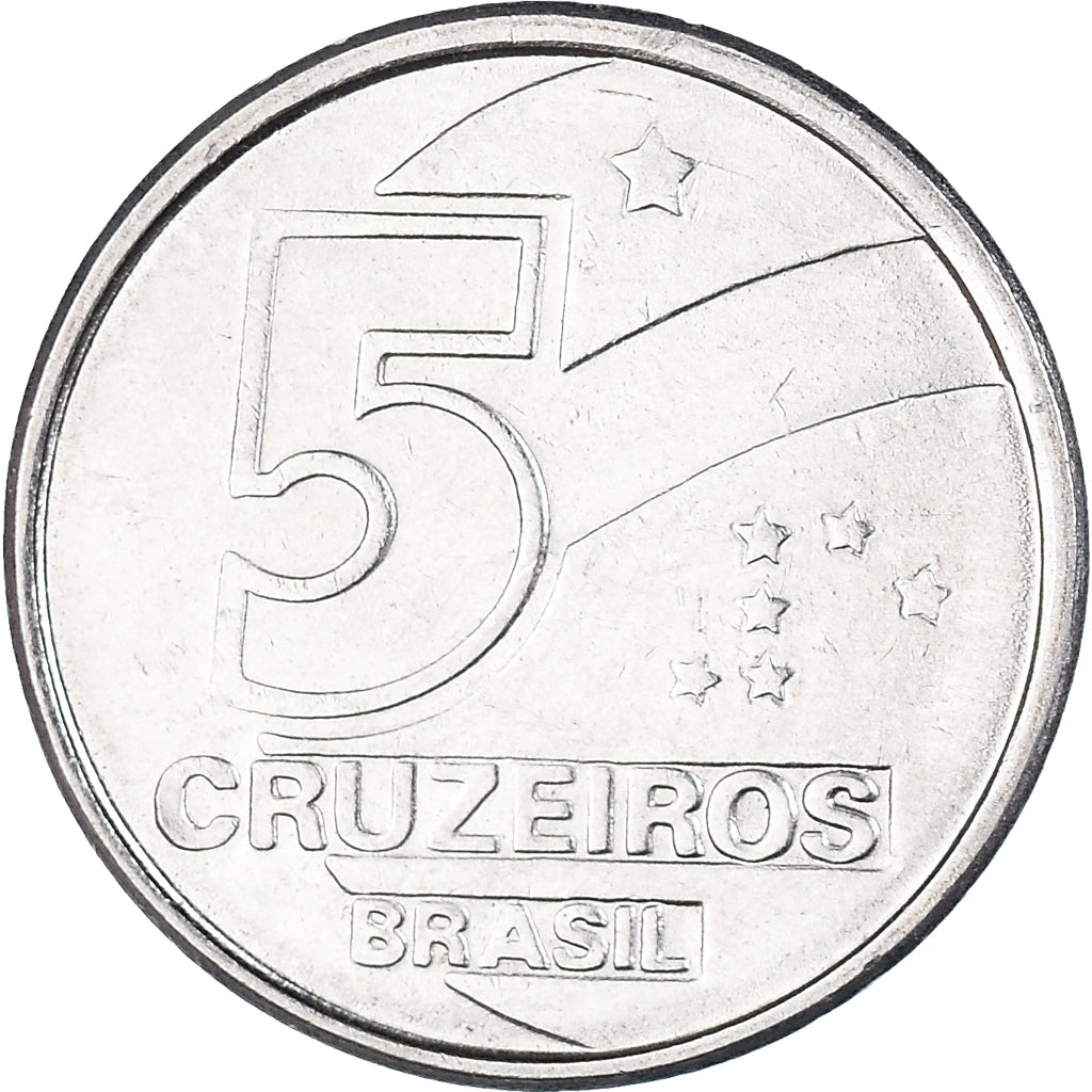 Moneta, Brasile, 5 Cruzeiros, 1990