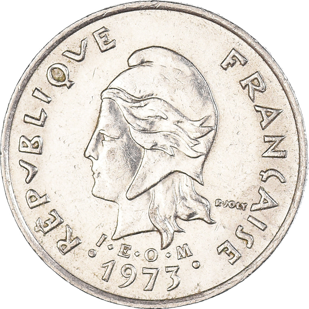 Coin, New Caledonia, 10 Francs, 1973