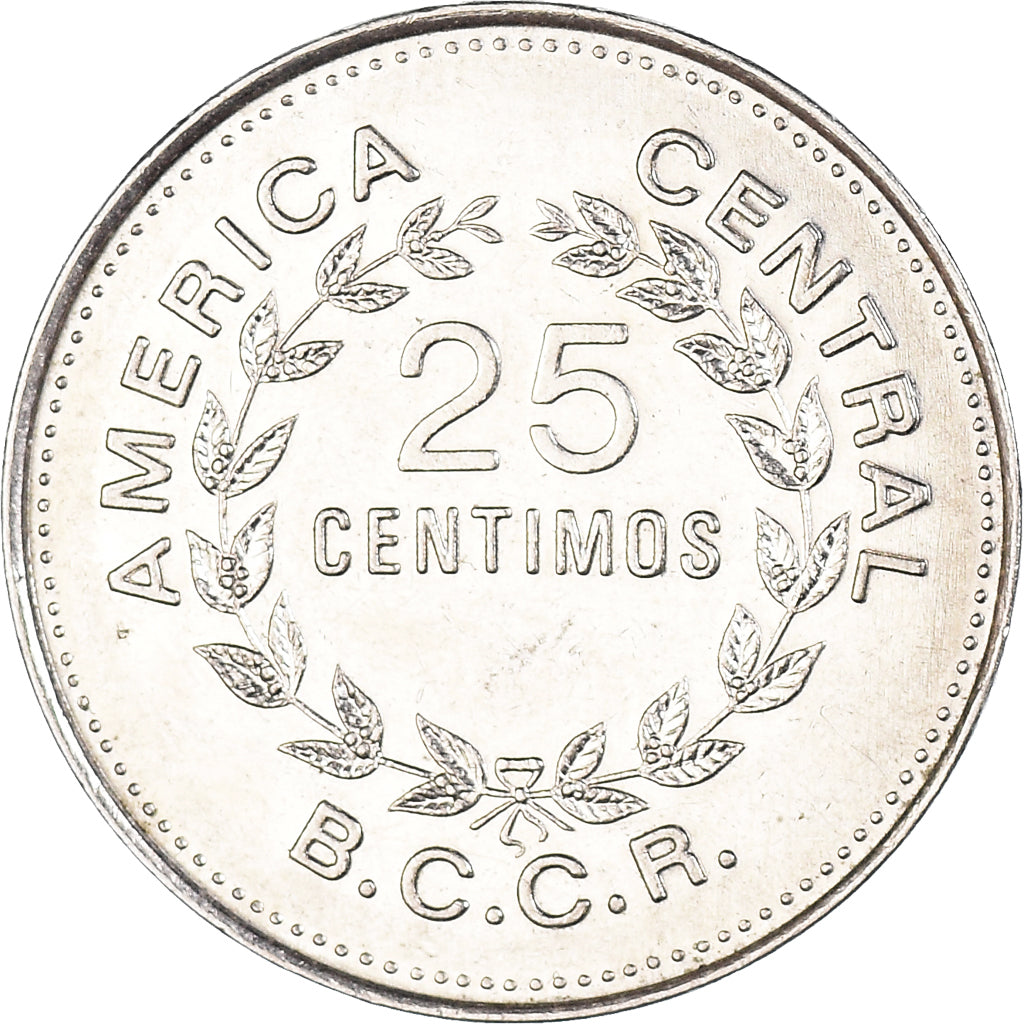 Moeda, Costa Rica, 25 Centimos, 1980