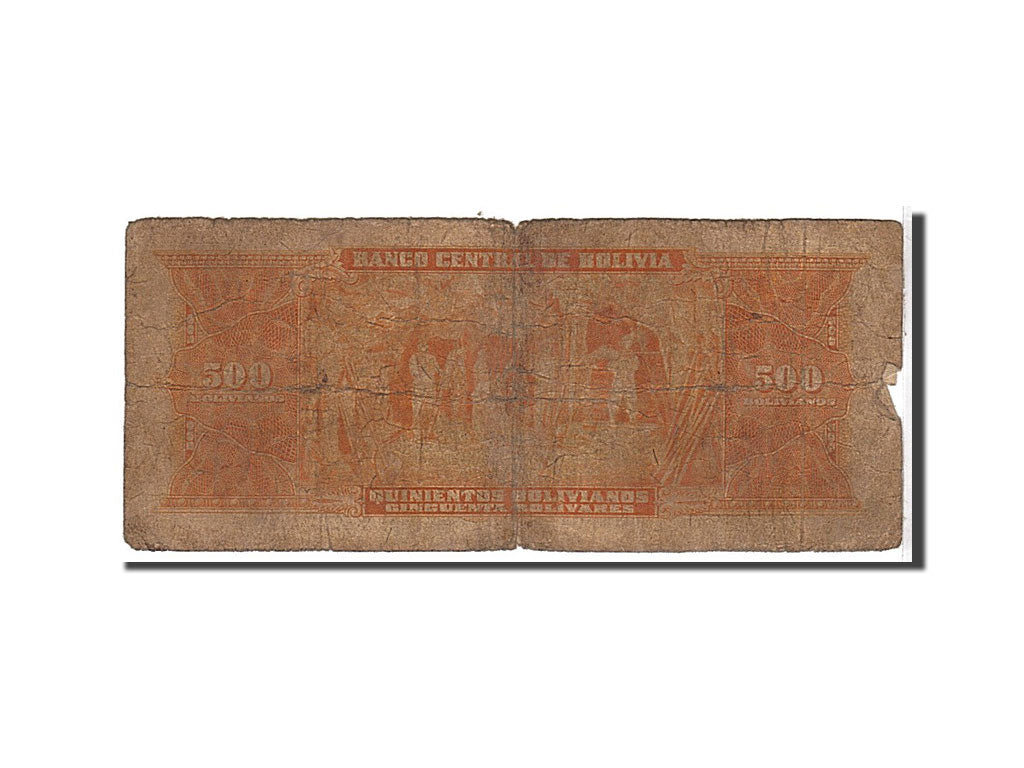 Banknote, Bolivia, 500 Bolivianos, 1945, VF(20-25)