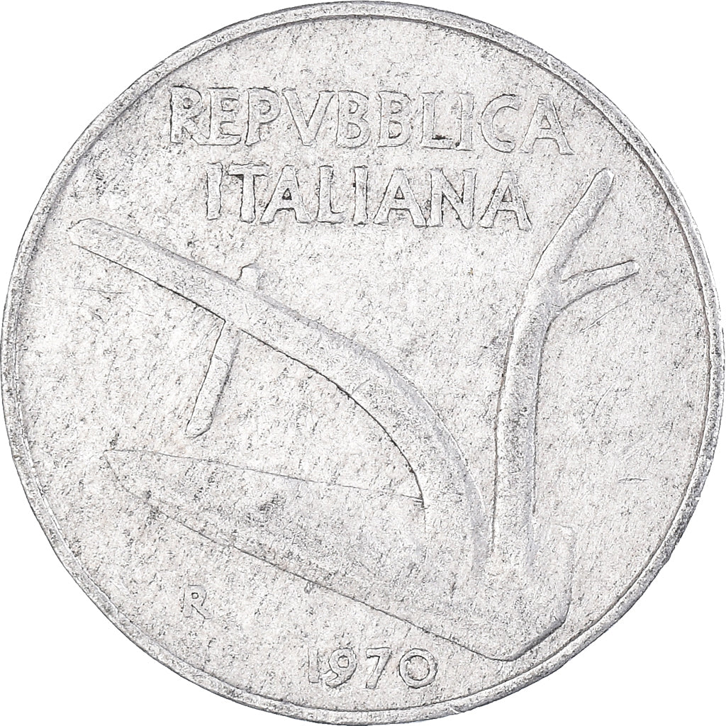 Munten, Italië, 10 Lire, 1970