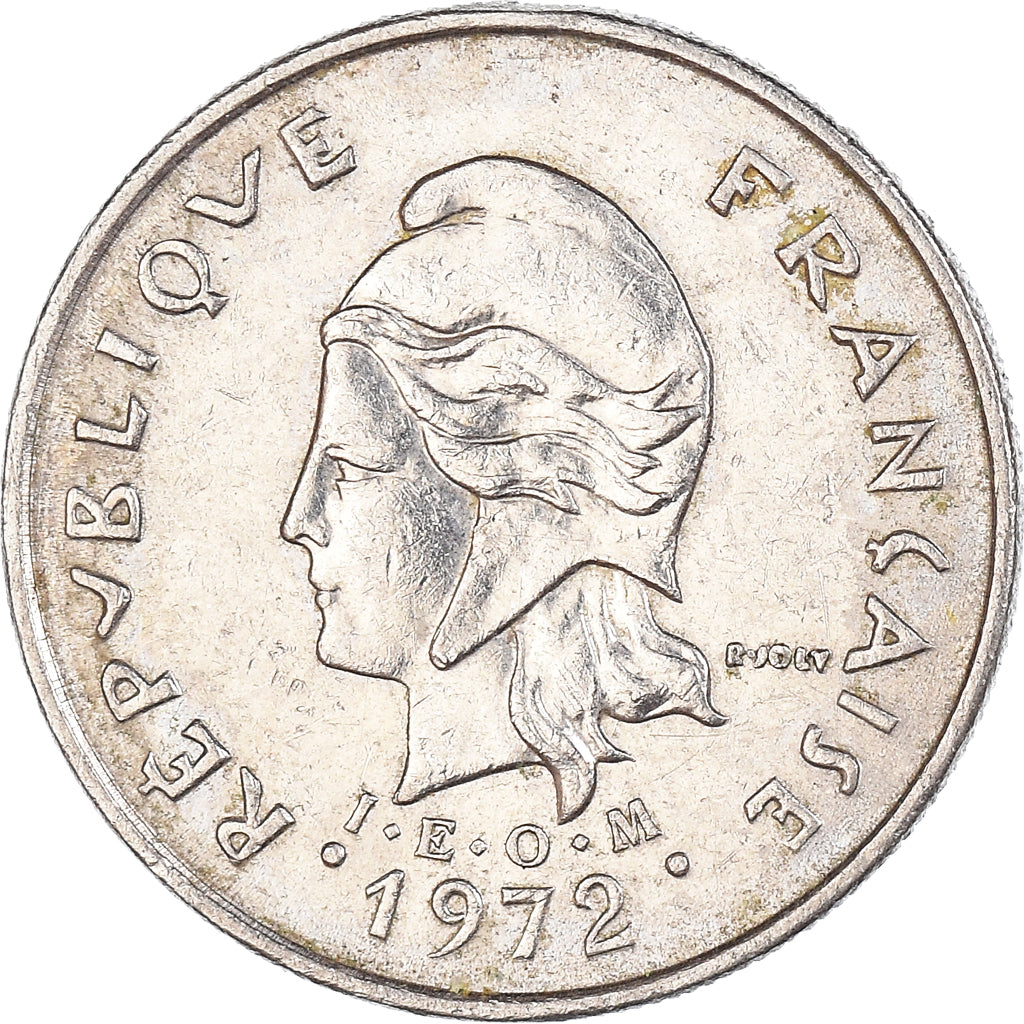 Munten, Nieuw -Caledonië, 10 Francs, 1972