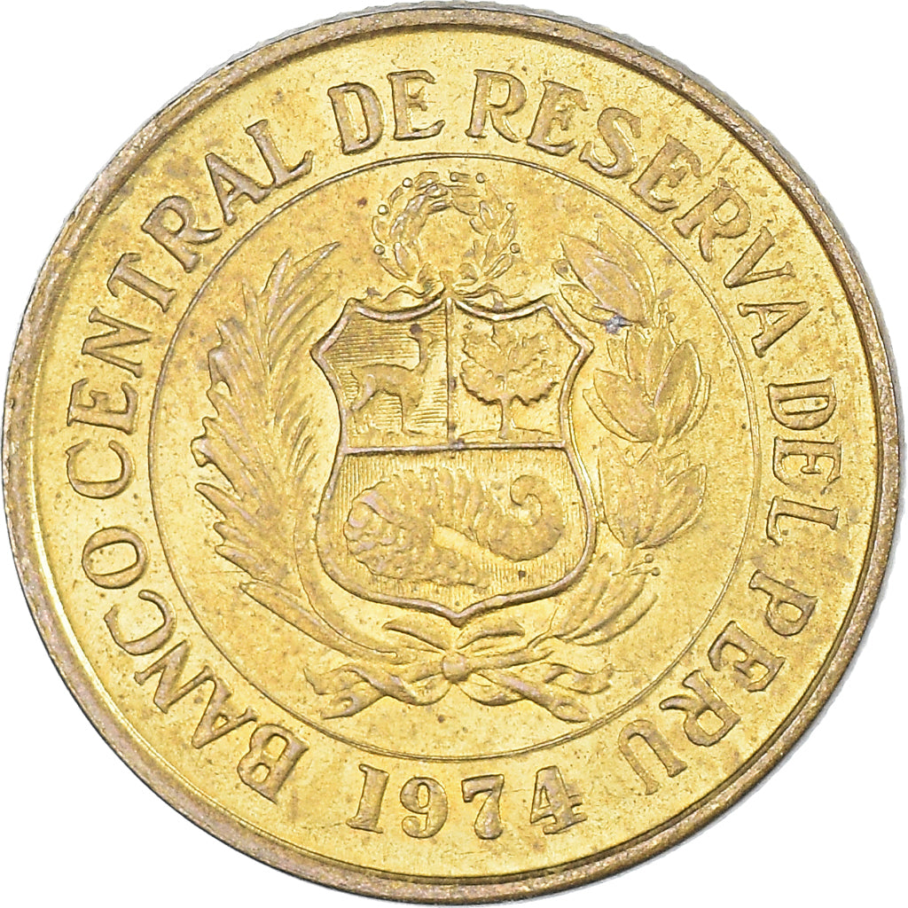 Münze, Peru, 1/2 Sol, 1974