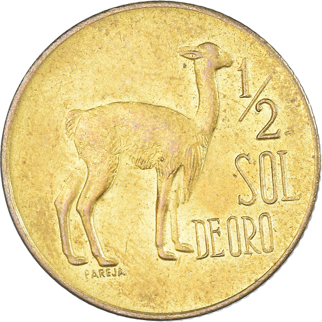 Münze, Peru, 1/2 Sol, 1974