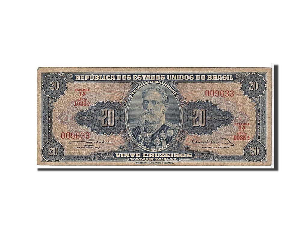 Brazil, 20 Cruzeiros, 1963, KM #168b, EF(40-45), 009633