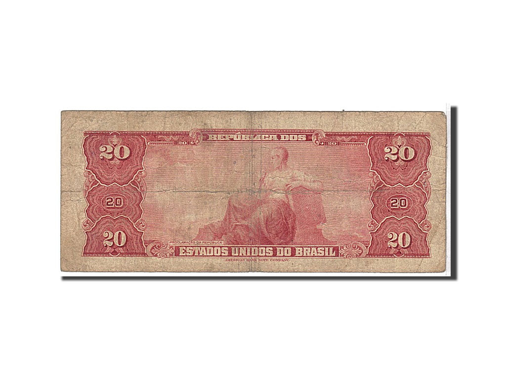 Brazil, 20 Cruzeiros, 1963, KM #168b, EF(40-45), 009633