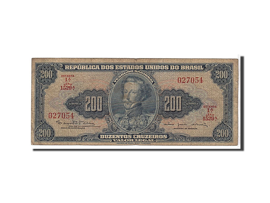 Brazil, 200 Cruzeiros, 1964, KM #171c, EF(40-45), 027054
