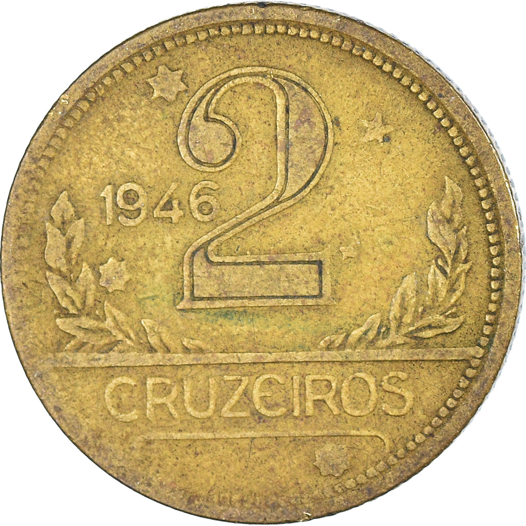 Moneta, Brasile, 2 Cruzeiros, 1946