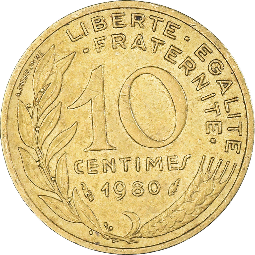 Moneta, Francia, 10 Centimes, 1980