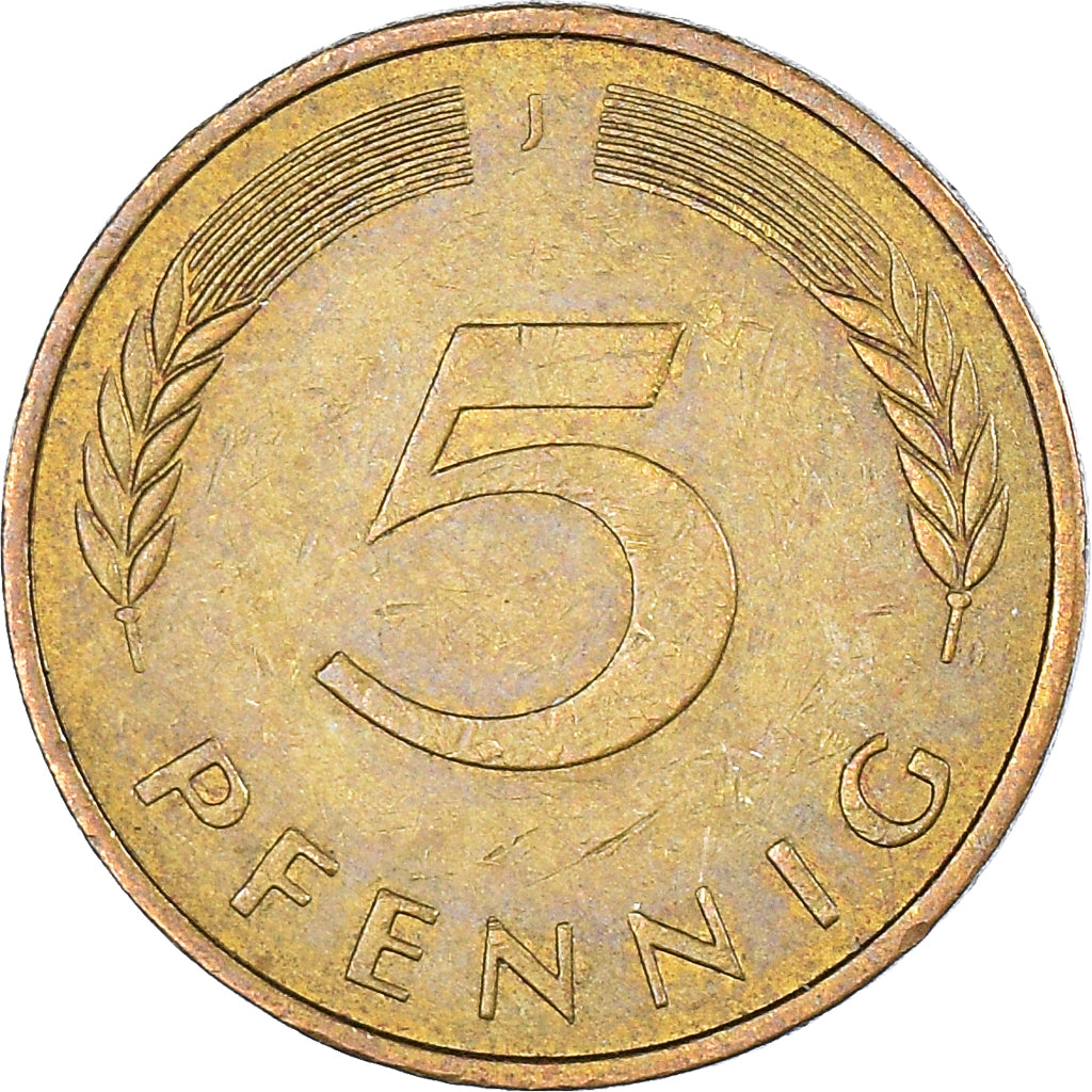Moneta, Niemcy, 5 Pfennig, 1993