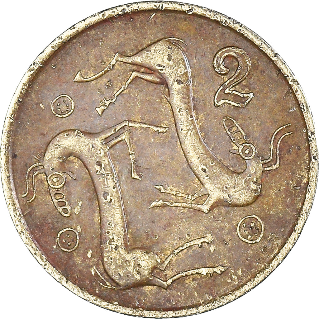 Moneta, Cipro, 2 Cents, 1990
