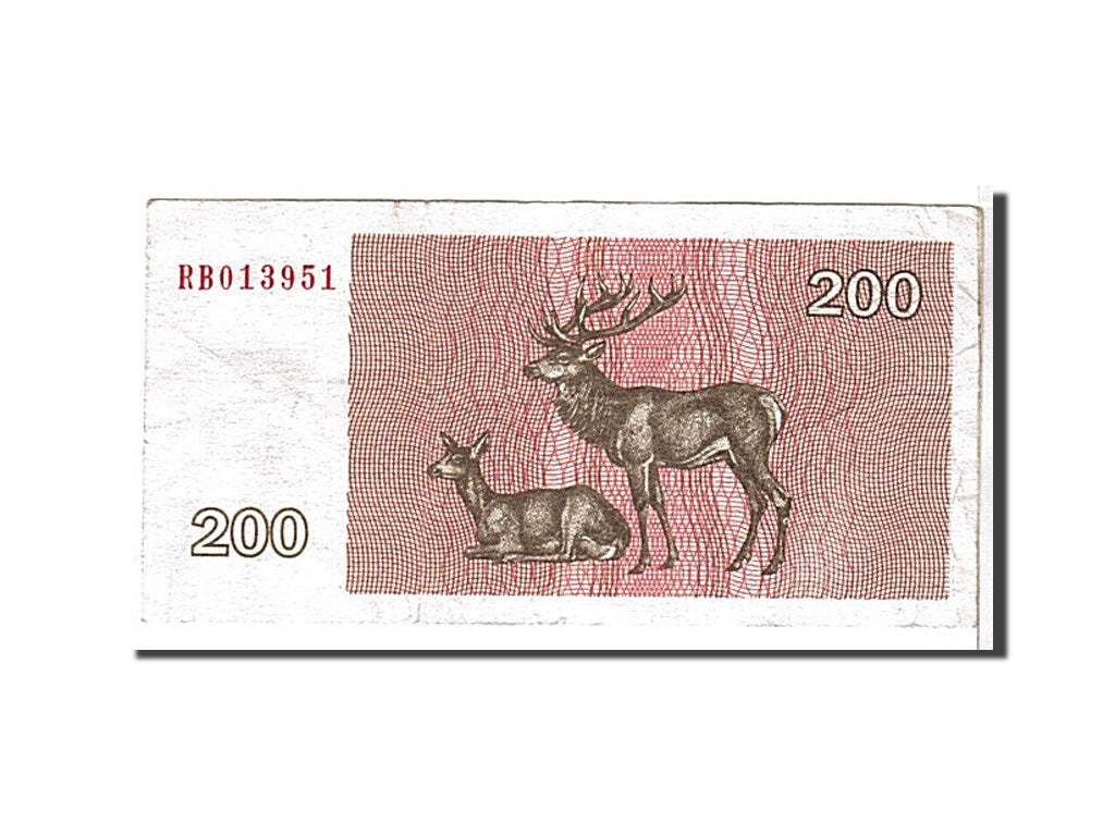 Billete, 200 (Talonas), 1992, Lituania, KM:43a, MBC