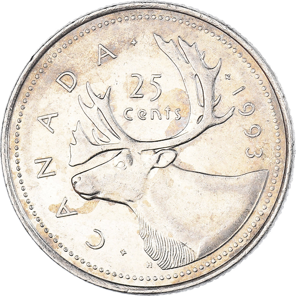 Moneta, Canada, 25 Cents, 1993