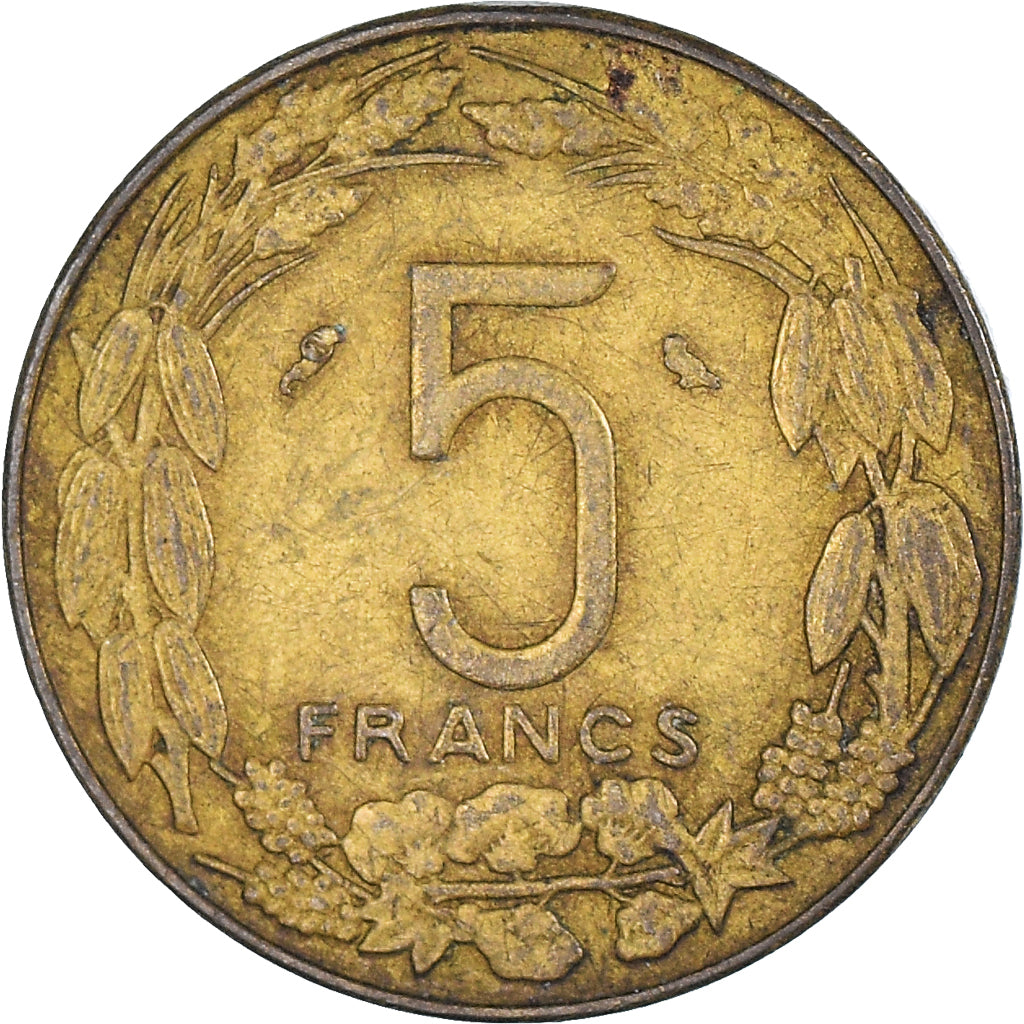 Münze, Äquatorial Afrikanische Staaten, 5 Francs, 1962