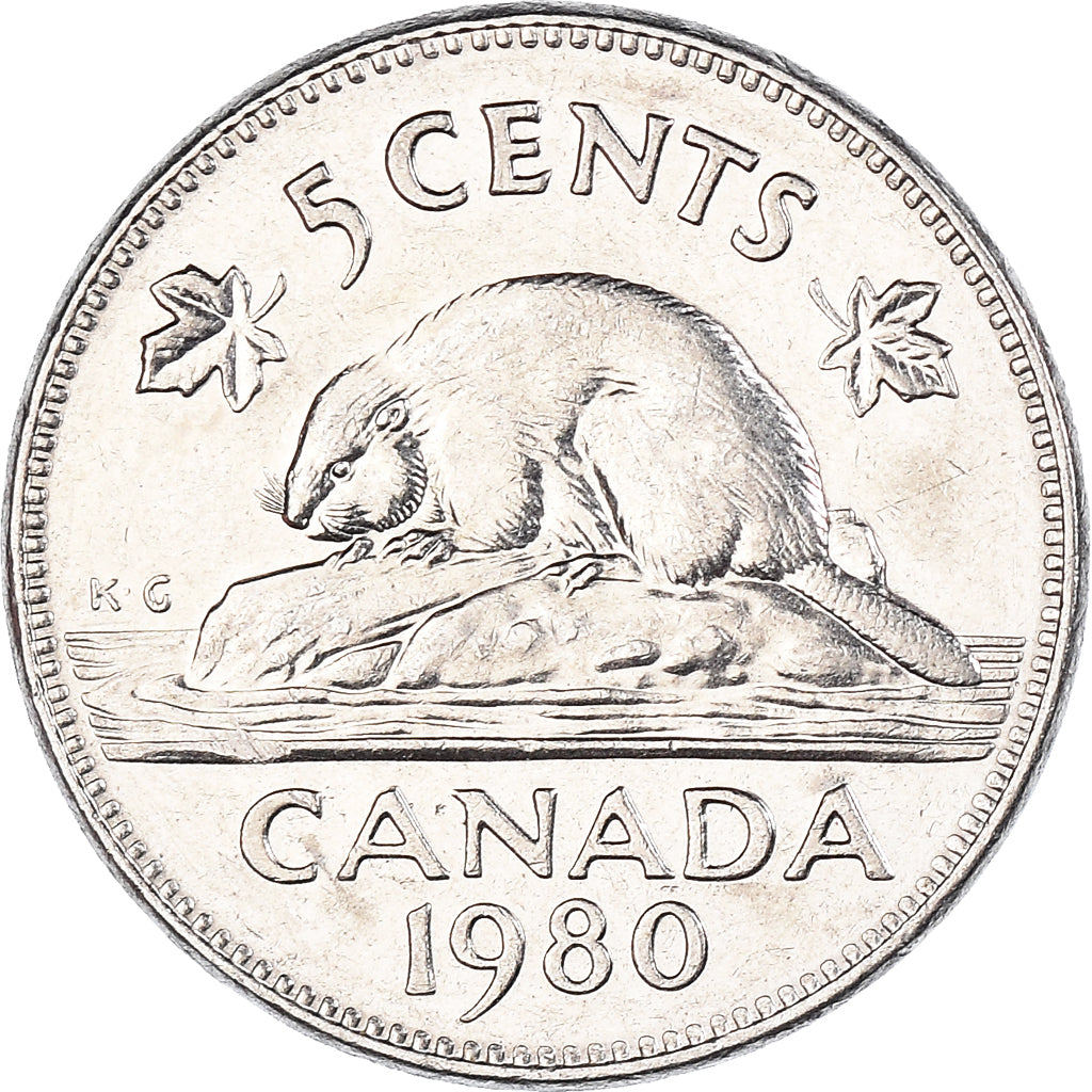 Moneta, Canada, 5 Cents, 1980