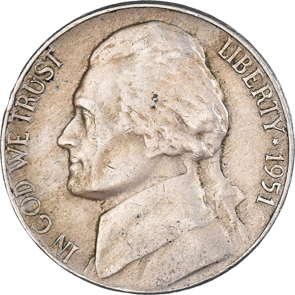 Coin, United States, 5 Cents, 1951