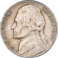 Coin, United States, 5 Cents, 1951