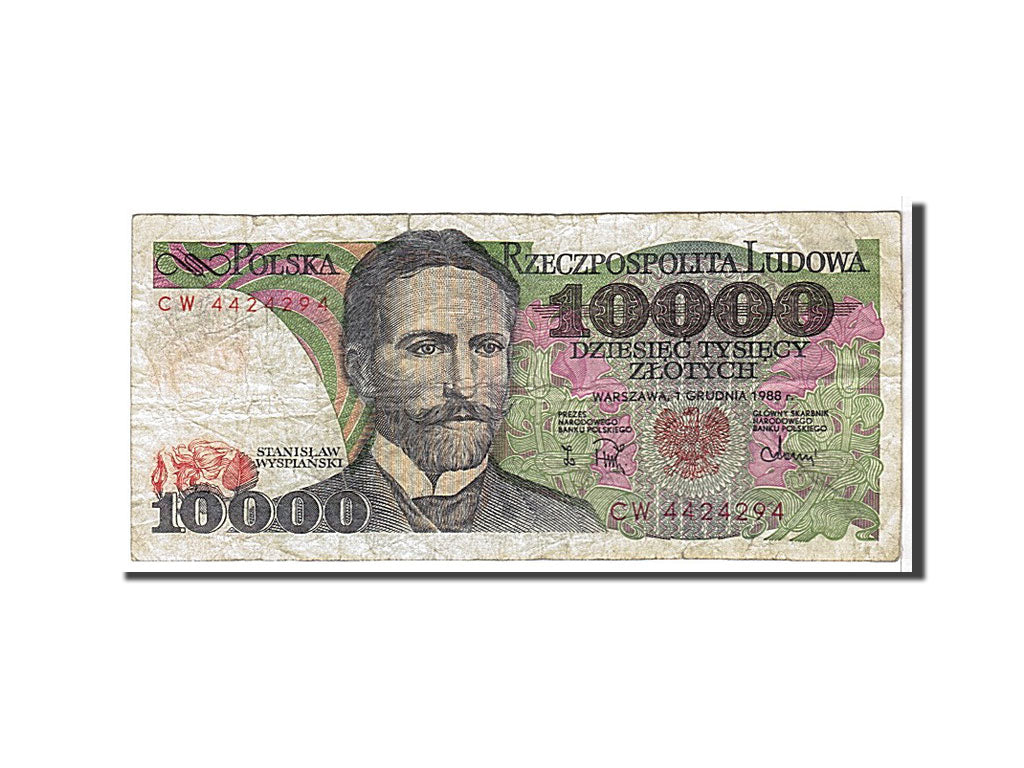 Banknote, Poland, 10,000 Zlotych, 1988, KM:151b, VG(8-10)