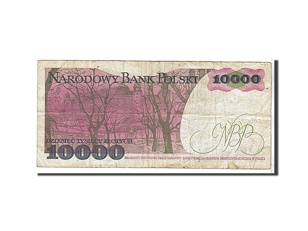 Pologne, 10 000 Zlotych type 1988