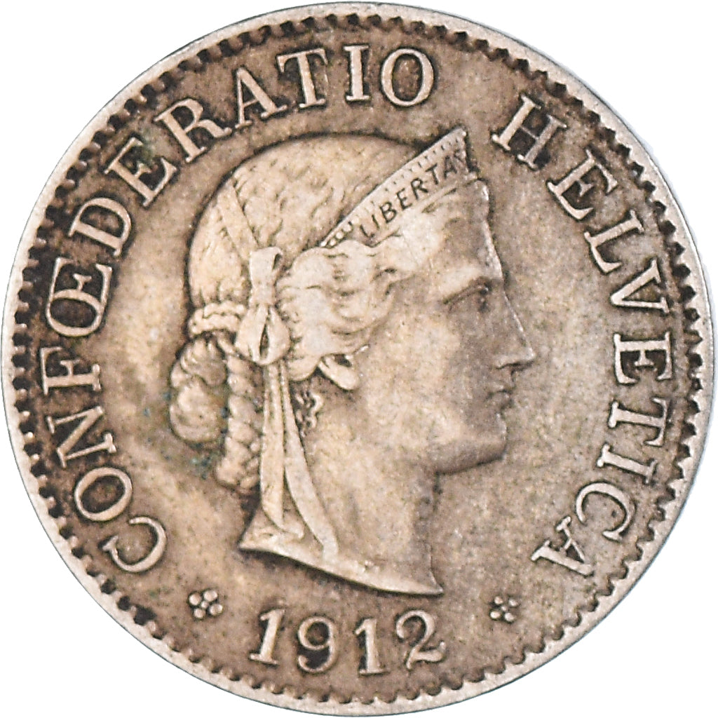 Münze, Schweiz, 5 Rappen, 1912