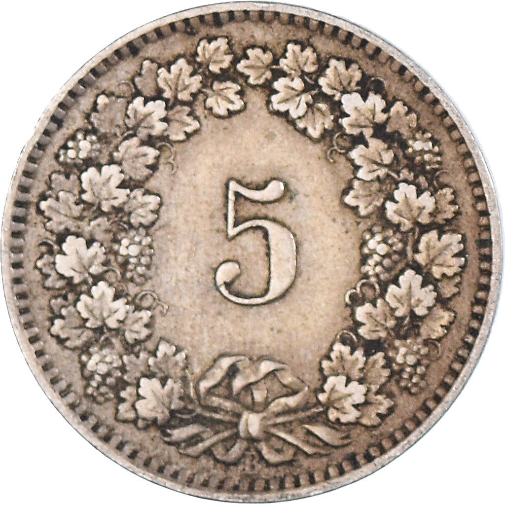 Münze, Schweiz, 5 Rappen, 1912