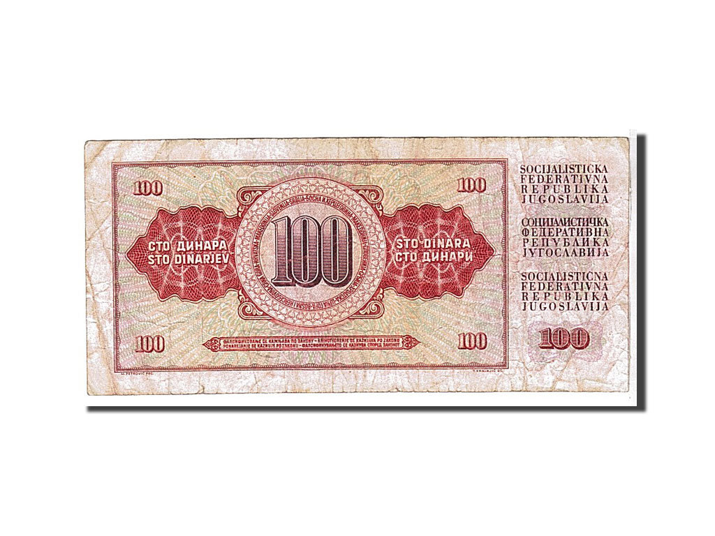 Yugoslavia, 100 Dinara, 1986, KM #90c, VF(30-35), CH2774592