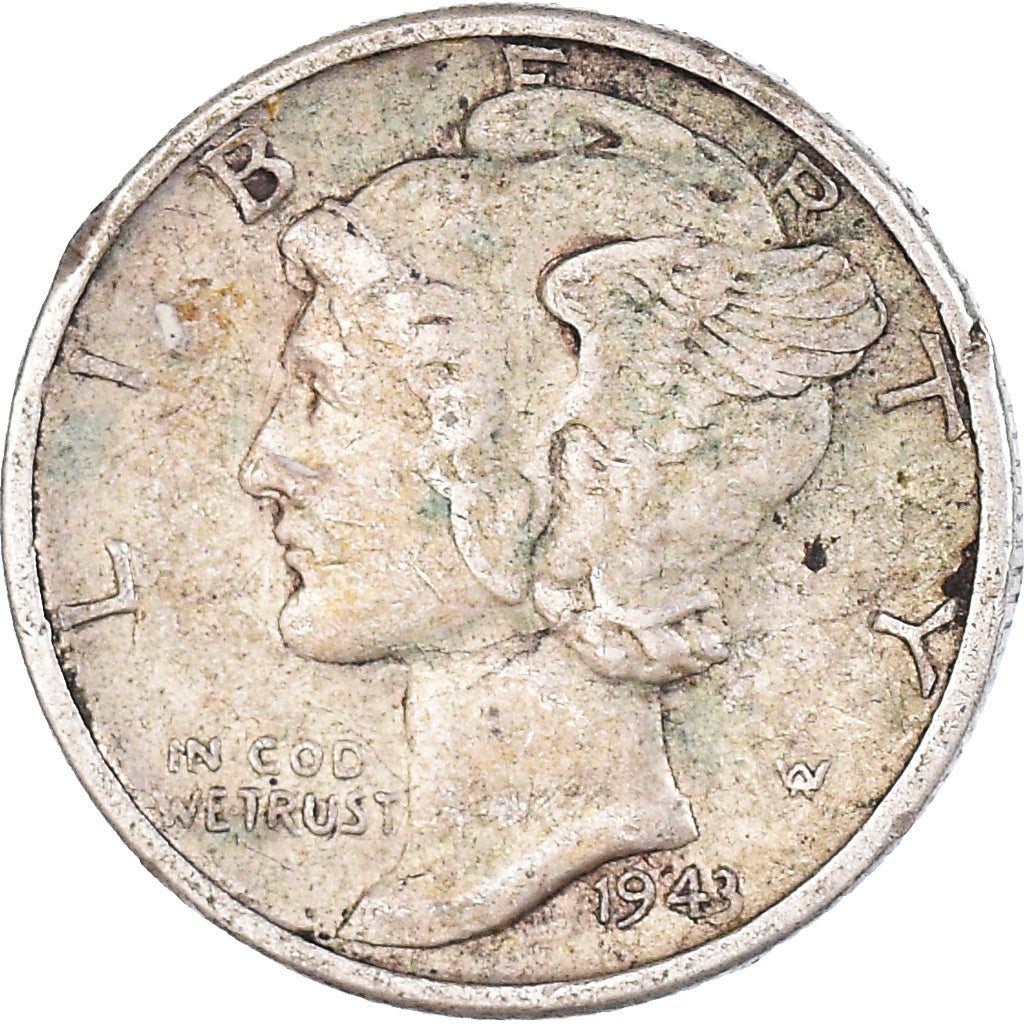 Moneta, USA, Dime, 1943