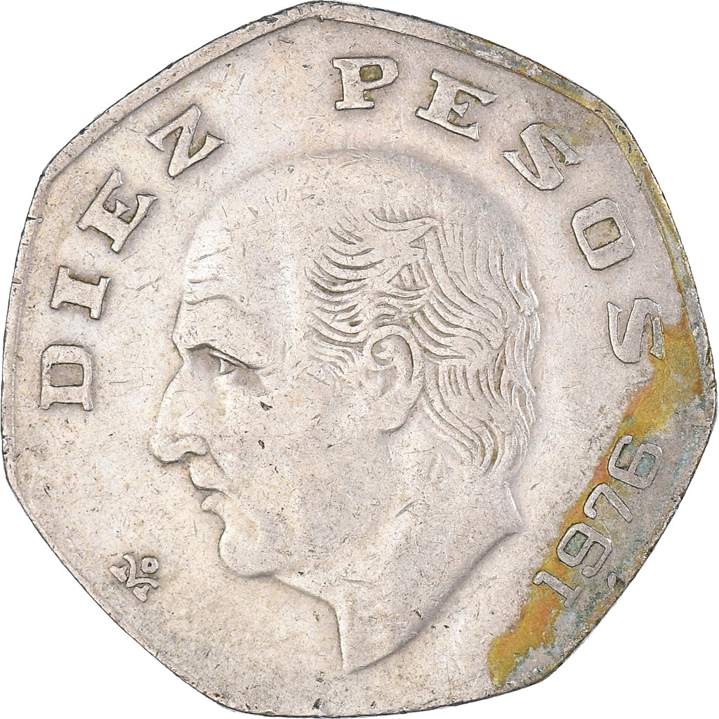Moeda, México, 10 Pesos, 1976
