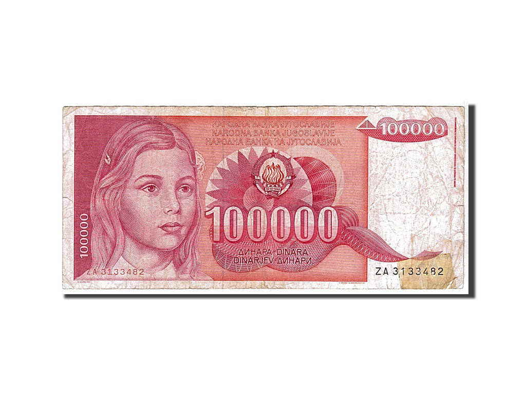 Banknote, Yugoslavia, 100,000 Dinara, 1989, KM:97, VF(20-25)