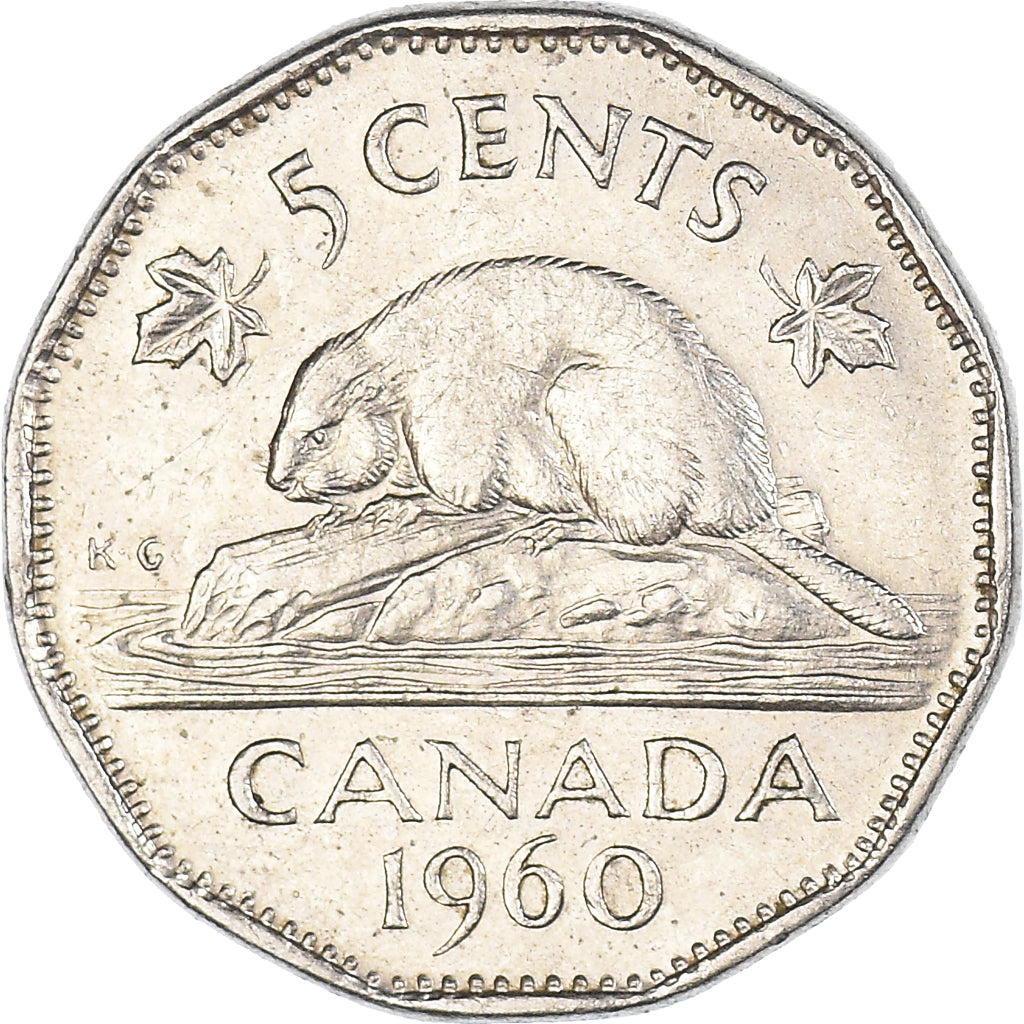 Moneta, Canada, 5 Cents, 1960