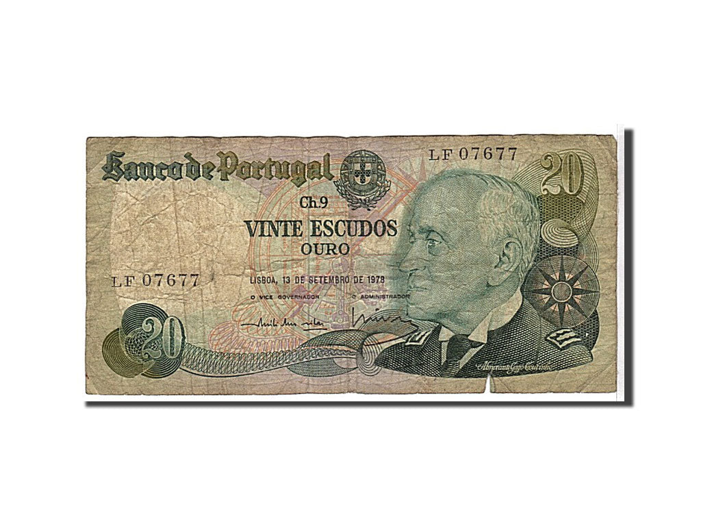 Banknote, Portugal, 20 Escudos, 1978, VF(20-25)