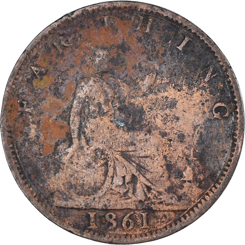 Moeda, Grã-Bretanha, Farthing, 1861