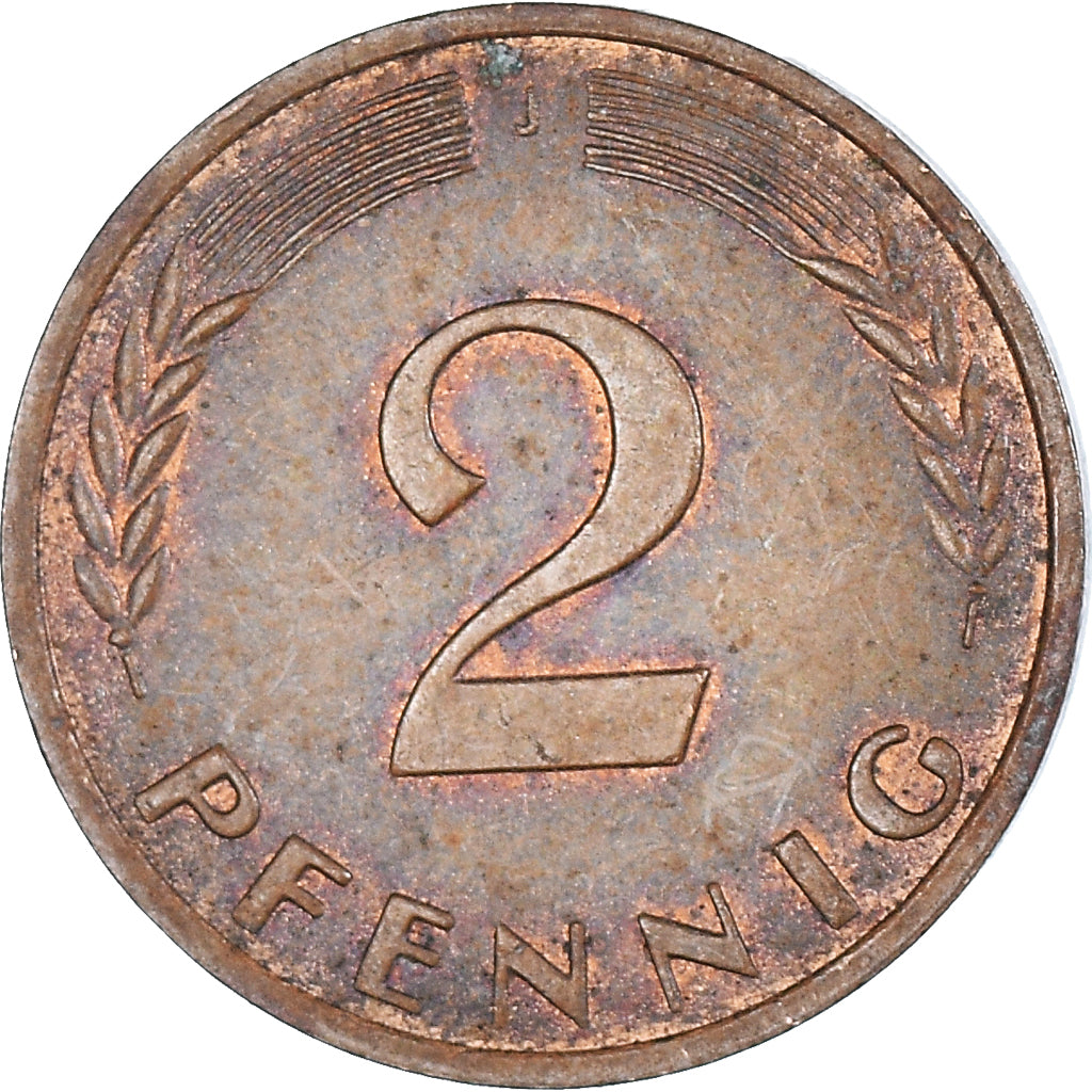 Moeda, Alemanha, 2 Pfennig, 1967