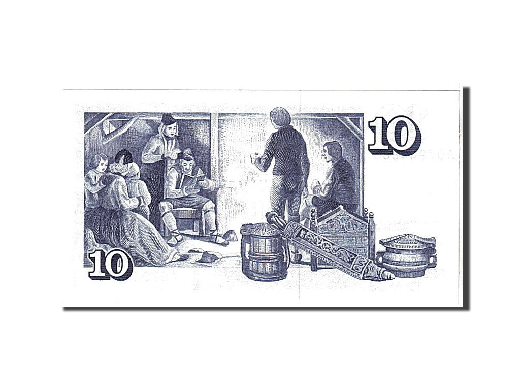 Billete, 10 Kronur, 1961, Islandia, KM:48a, UNC