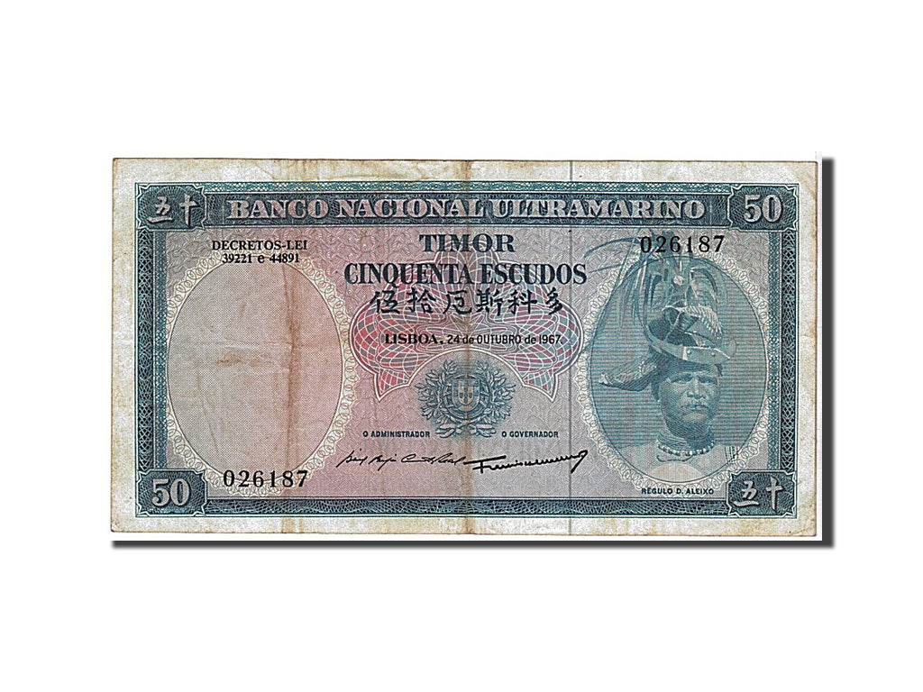 Timor, 50 Escudos, 1967, KM #27a, EF(40-45), 026187