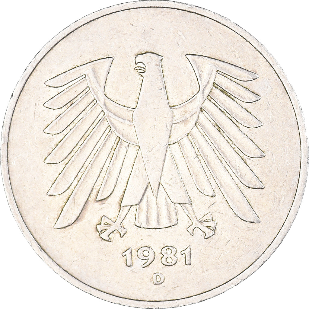 Münze, Deutschland, 5 Mark, 1981