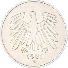 Münze, Deutschland, 5 Mark, 1981