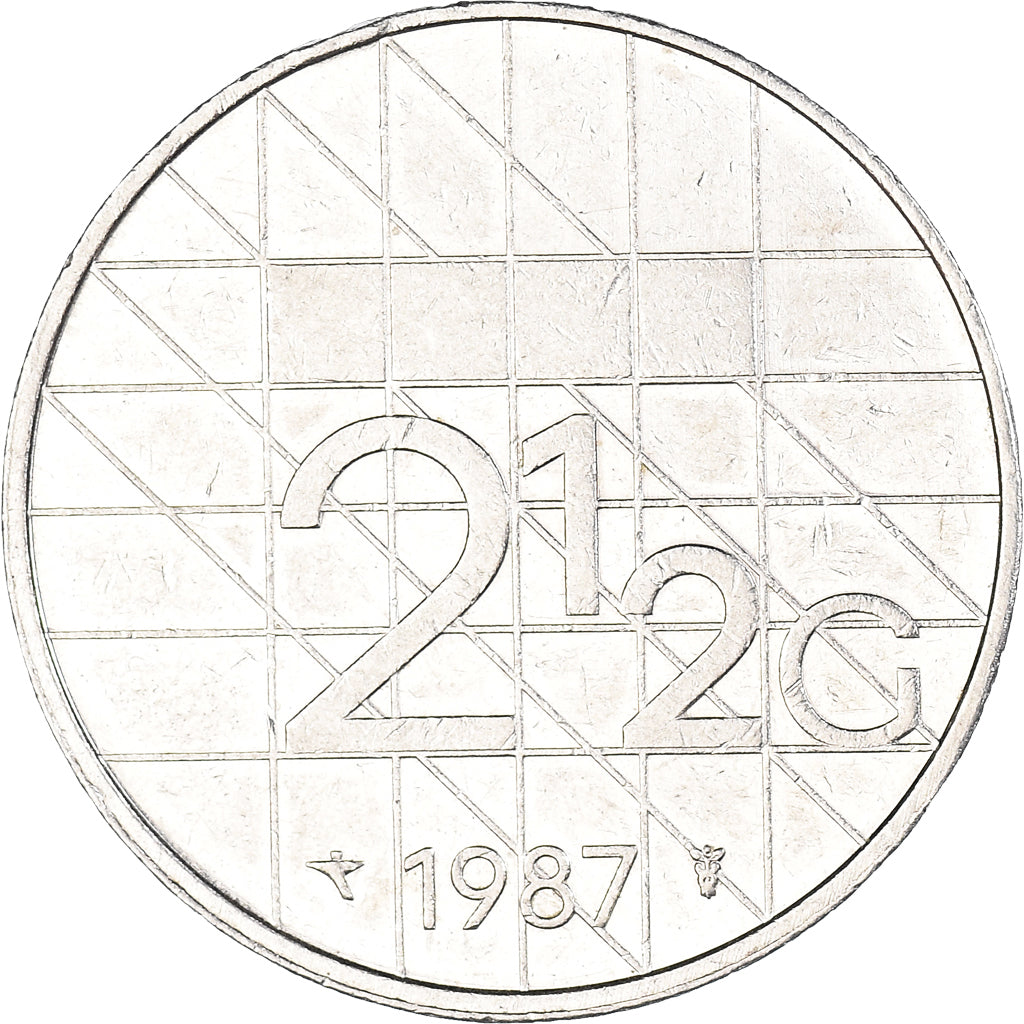 Moneta, Paesi Bassi, 2-1/2 Gulden, 1987