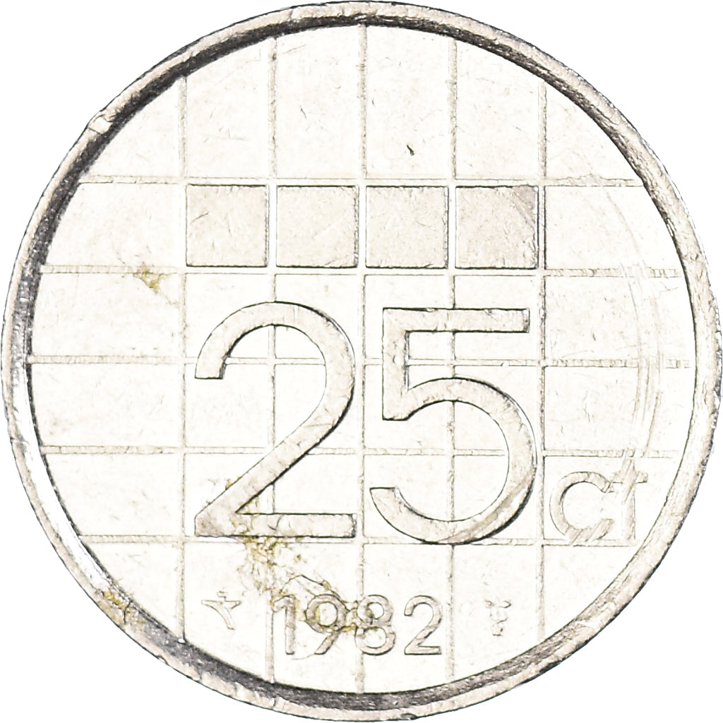 Coin, Netherlands, 25 Cents, 1982