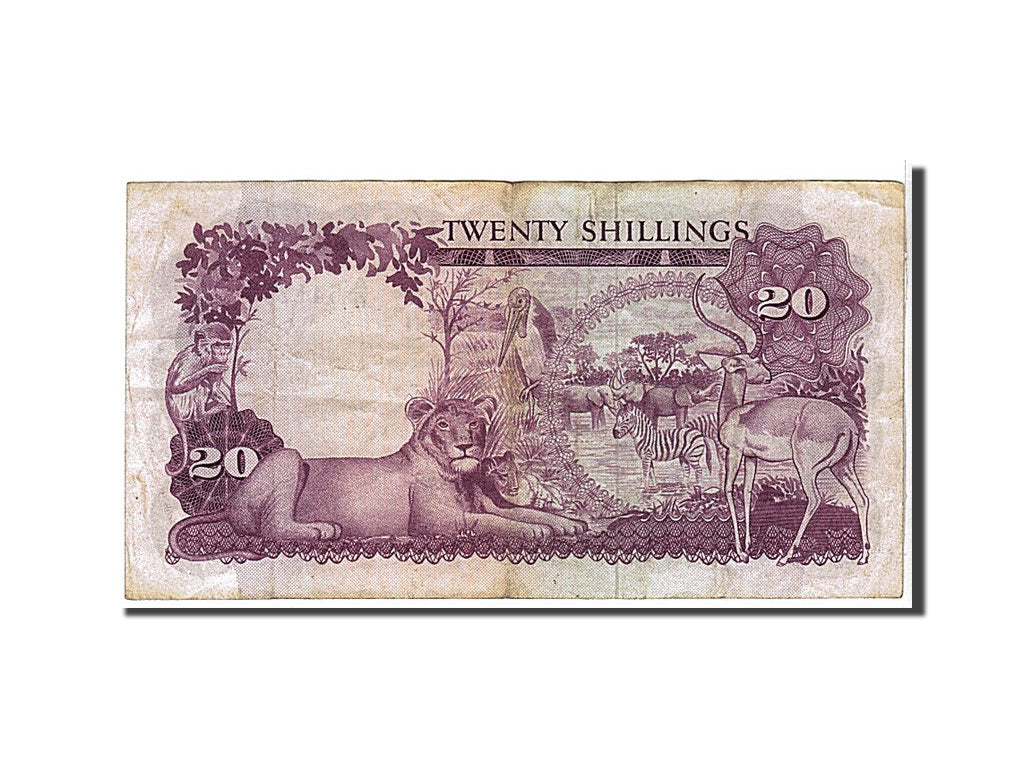 Uganda, 20 Shillings, 1966, KM #3a, EF(40-45), A9541253
