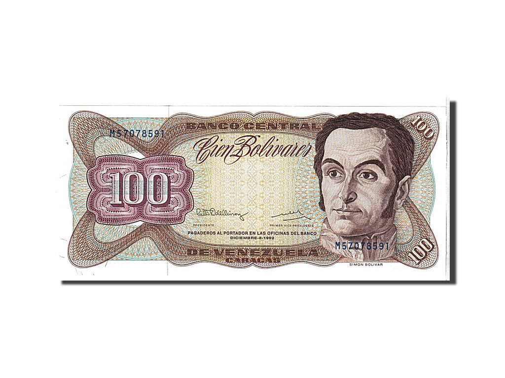 Billete, 100 Bolivares, 1992, Venezuela, KM:66e, UNC