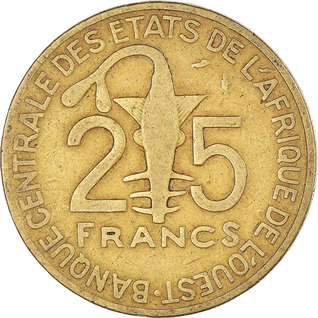 Moneda, Estados del África Occidental, 25 Francs, 1987