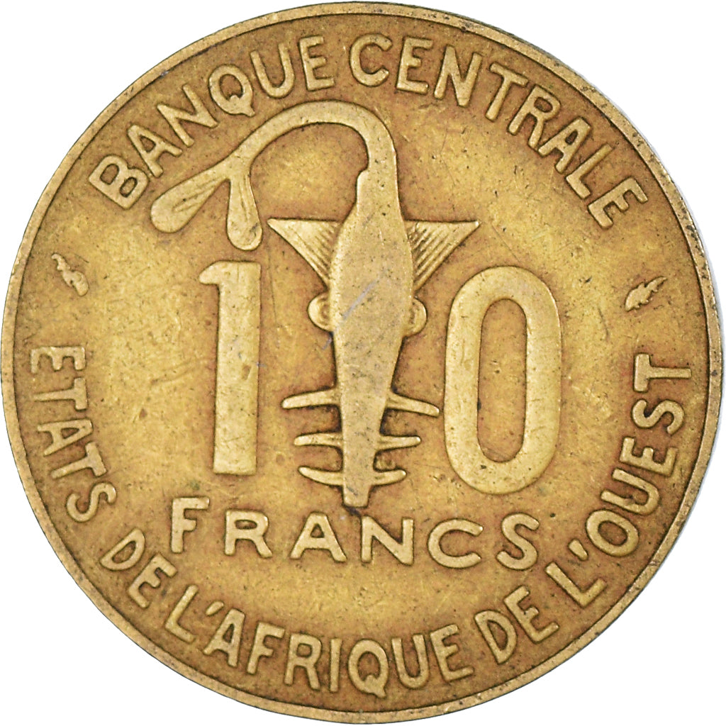Coin, West African States, 10 Francs, 1990