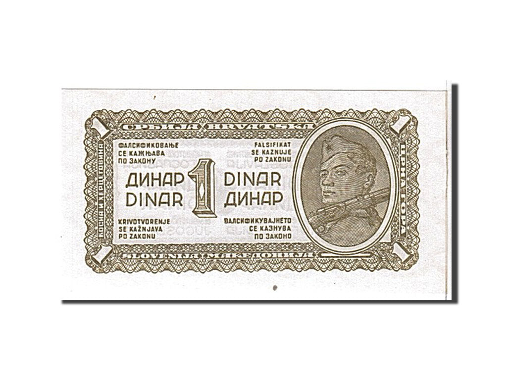 Banknote, Yugoslavia, 1 Dinar, 1944, UNC(65-70)