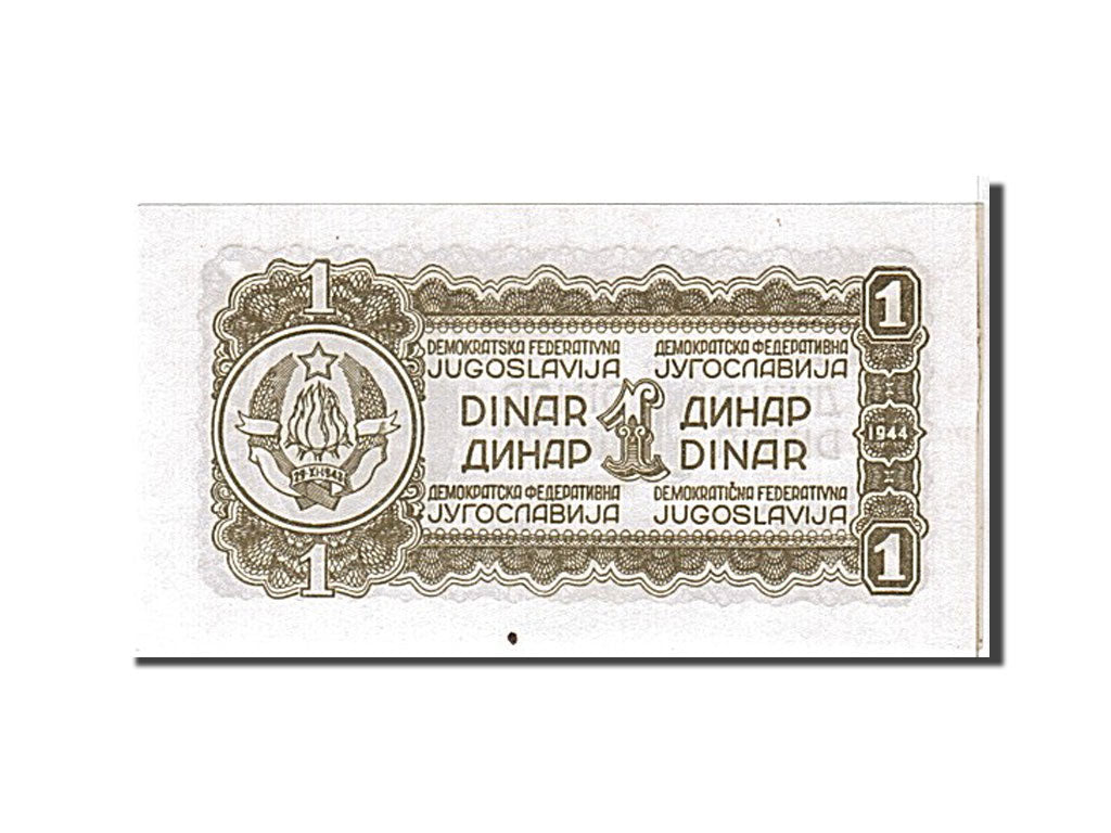 Banknote, Yugoslavia, 1 Dinar, 1944, UNC(65-70)
